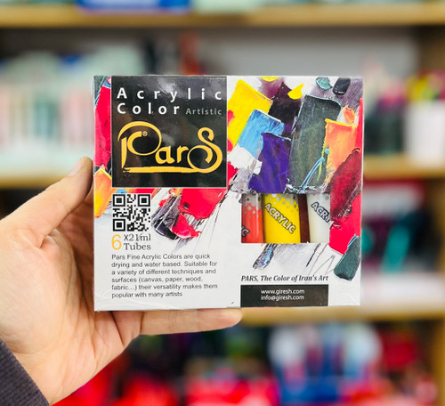 رنگ آکریلیک ۶ رنگ پارس