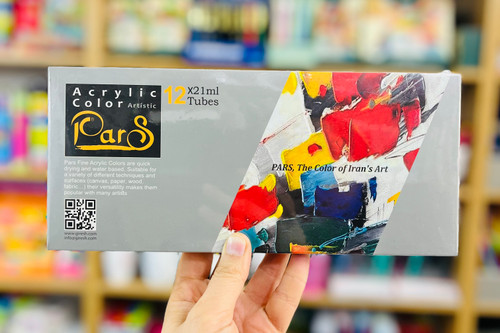 رنگ آکریلیک ۱۲ رنگ پارس