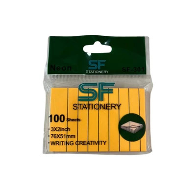 کاغذ یادداشت چسبدار رنگی SF در اندازه 51*76
