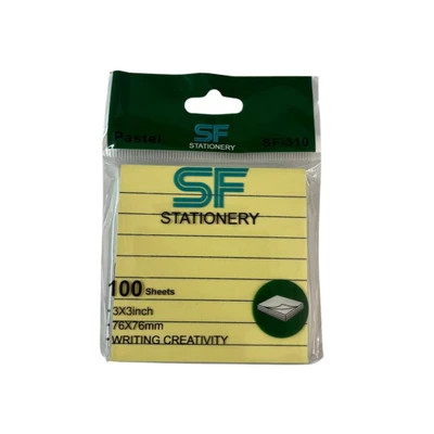 کاغذ یادداشت چسبدار رنگی SF در اندازه 76*76